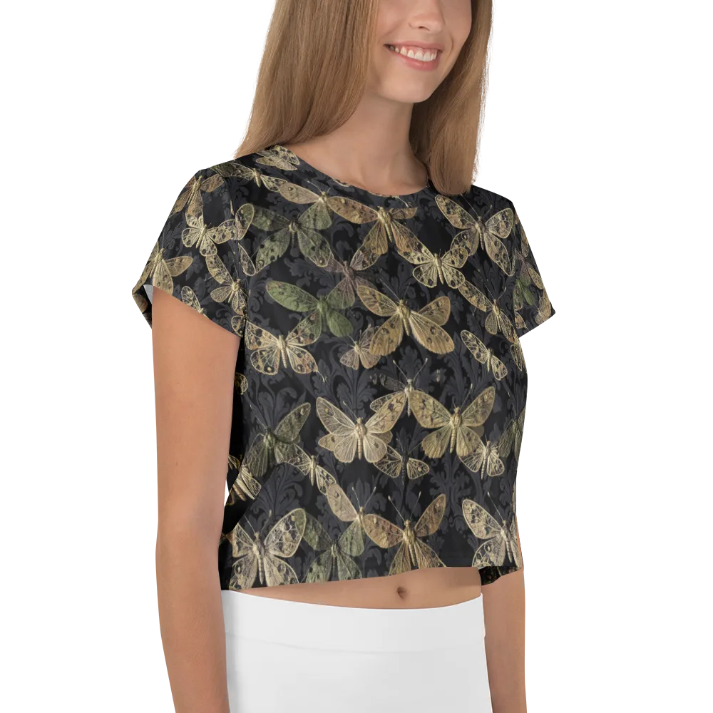 Midnight Mothery on Crop Tee — Right