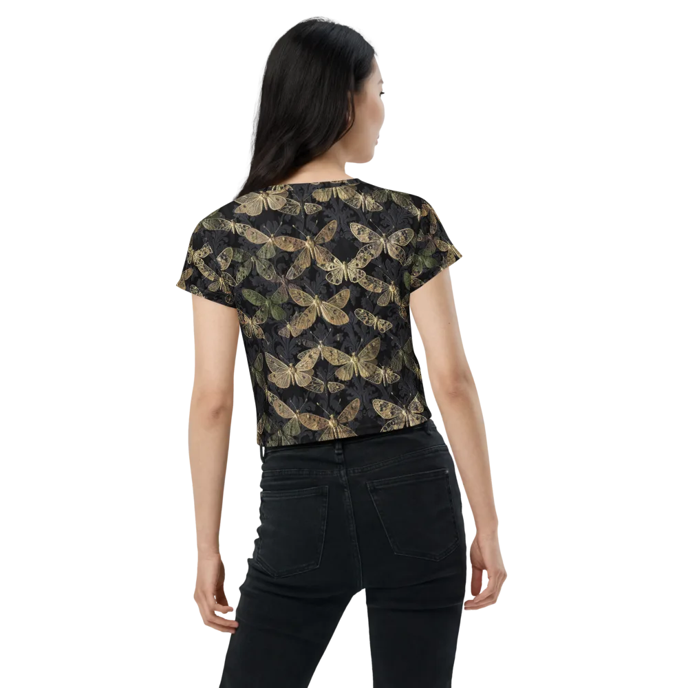 Midnight Mothery on Crop Tee — Back