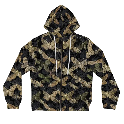 Midnight Mothery on a Women's Full-Zip Hoodie