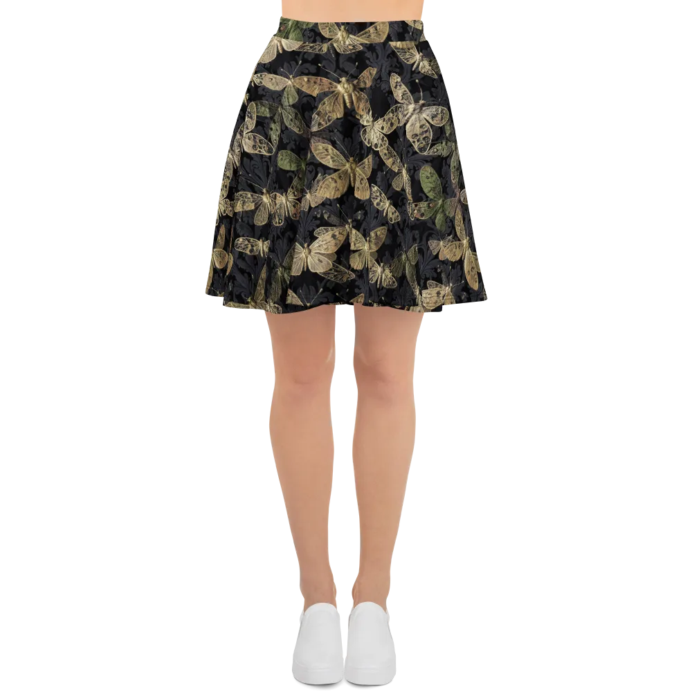 Midnight Mothery on Skater Skirt — Front