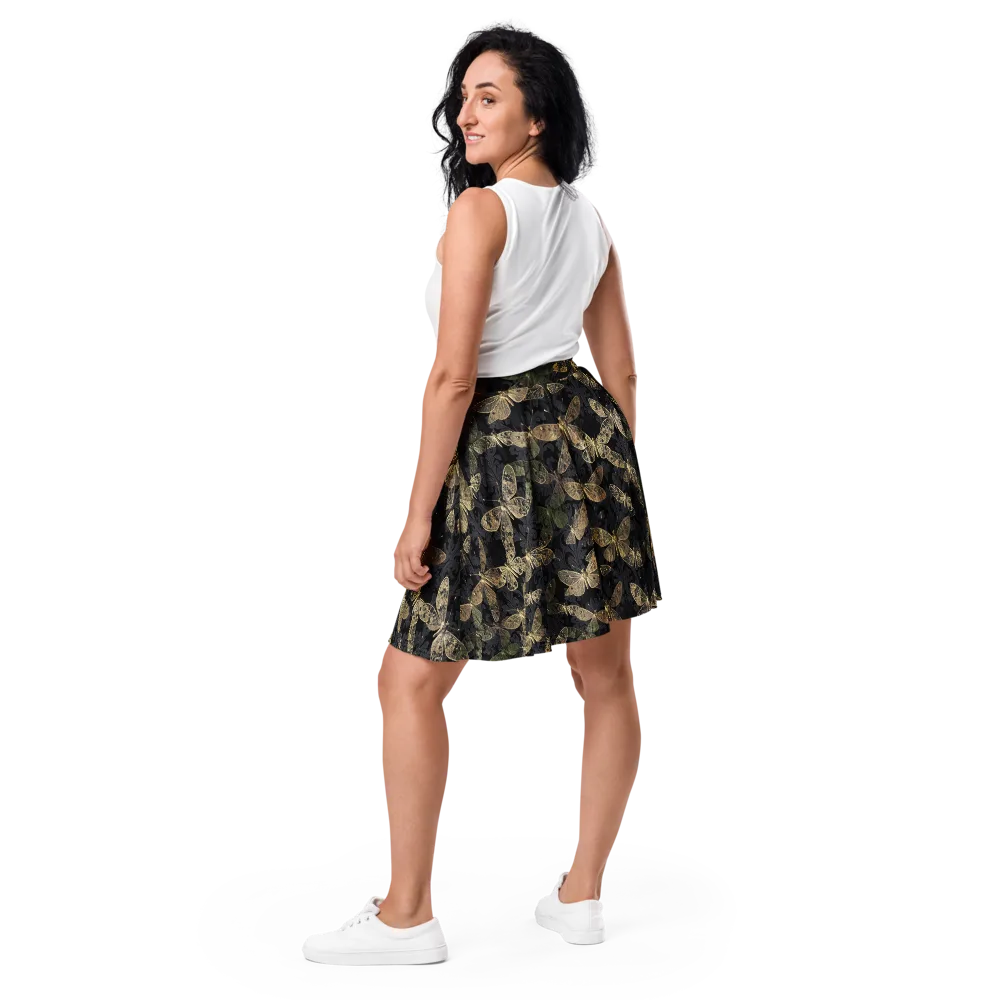 Midnight Mothery on Skater Skirt — Back