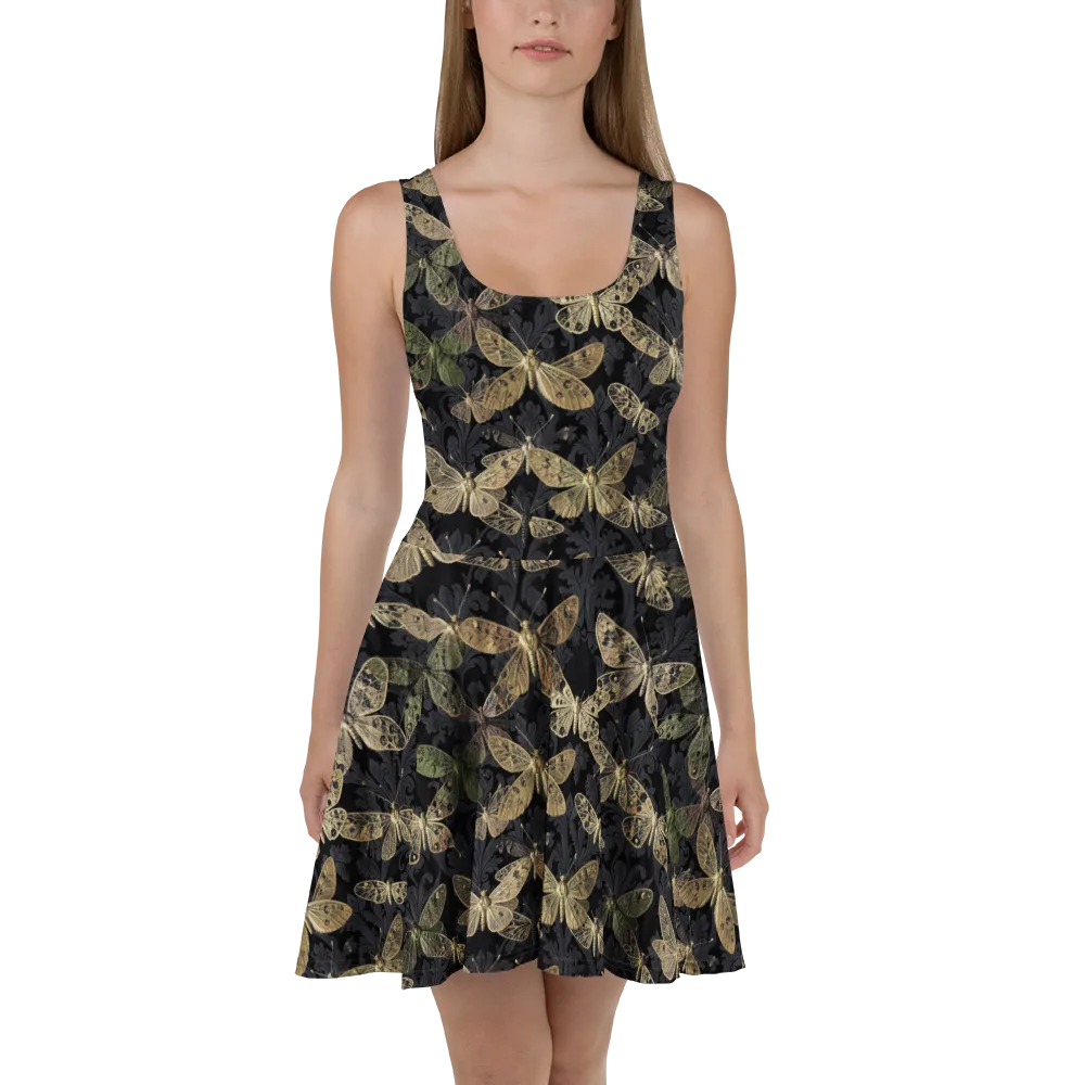 Midnight Mothery on Skater Dress — Front