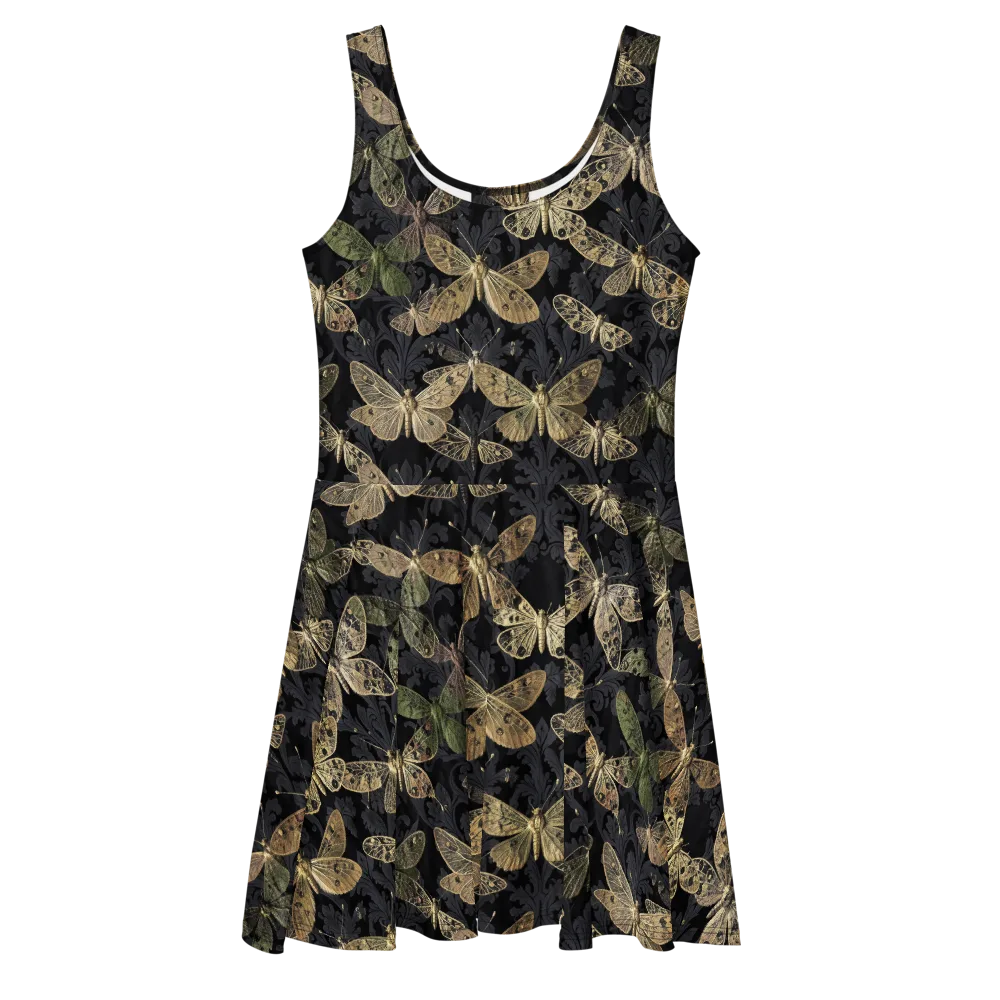 Midnight Mothery on Skater Dress — Front