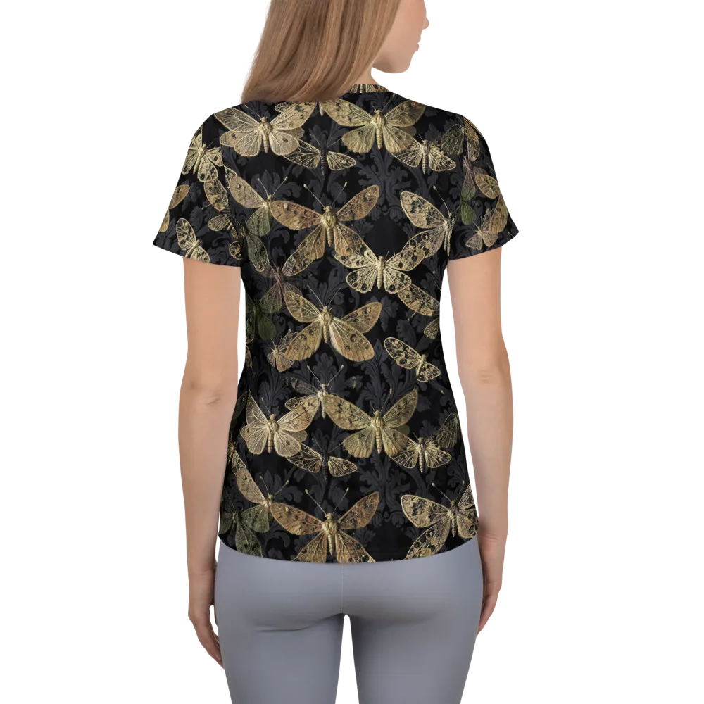 Midnight Mothery on Women's Athletic T-Shirt — Back