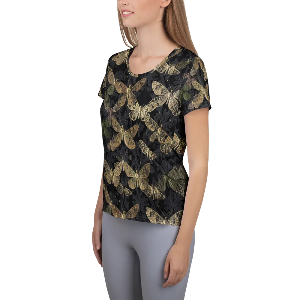 Midnight Mothery on Women's Athletic T-Shirt — Left