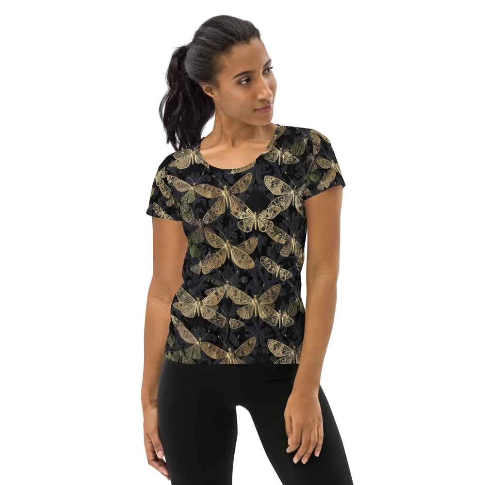 Midnight Mothery on Women's Athletic T-Shirt — Front