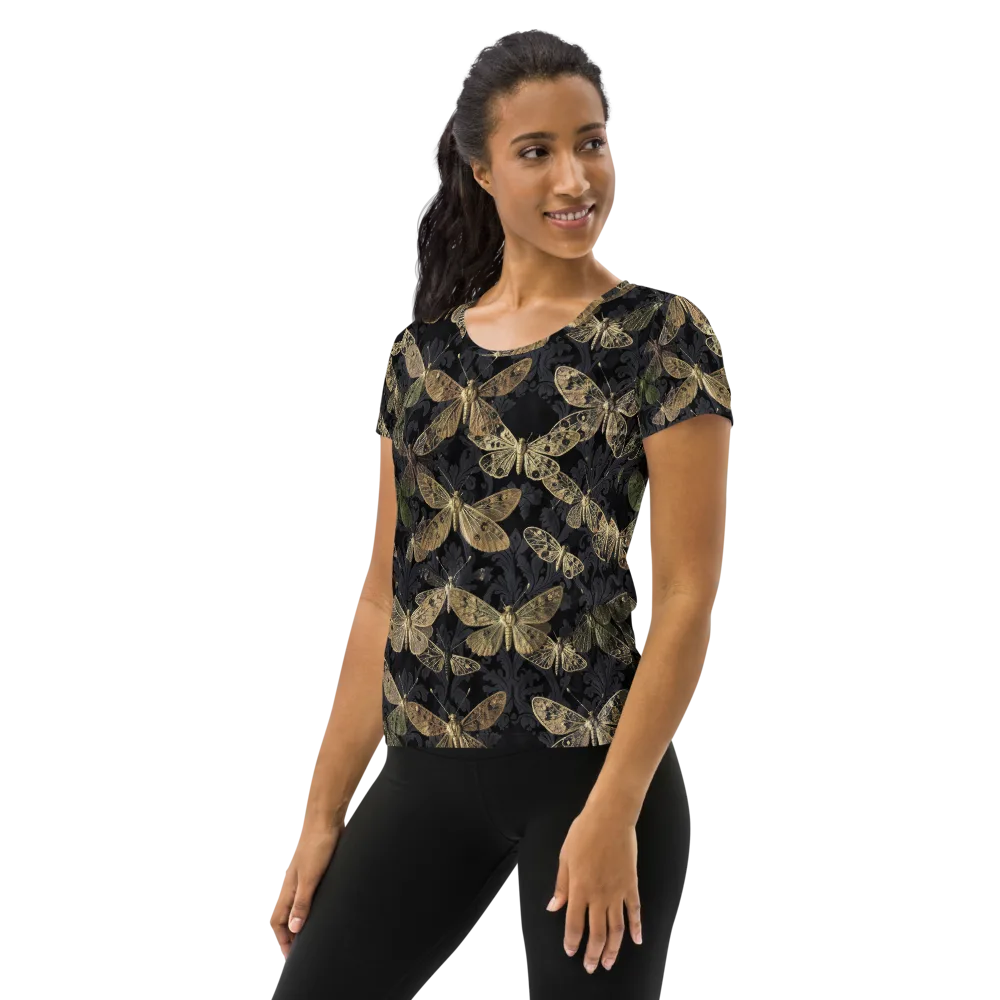 Midnight Mothery on Women's Athletic T-Shirt — Left