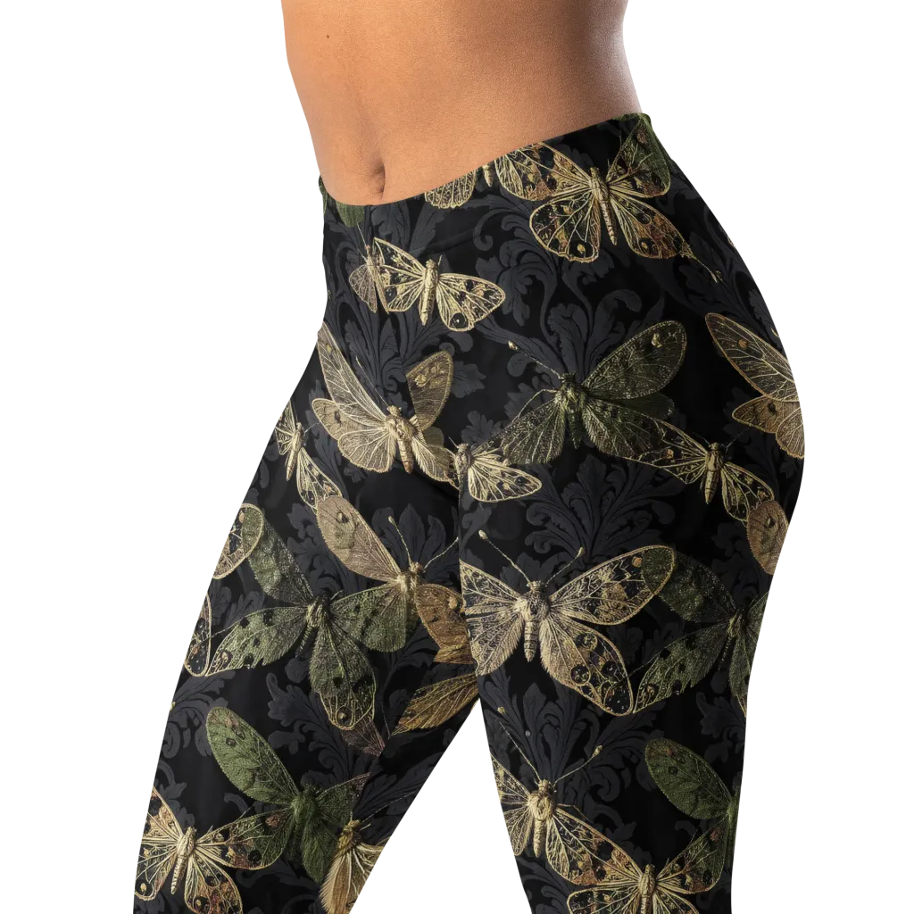 Midnight Mothery on Leggings — Left Front