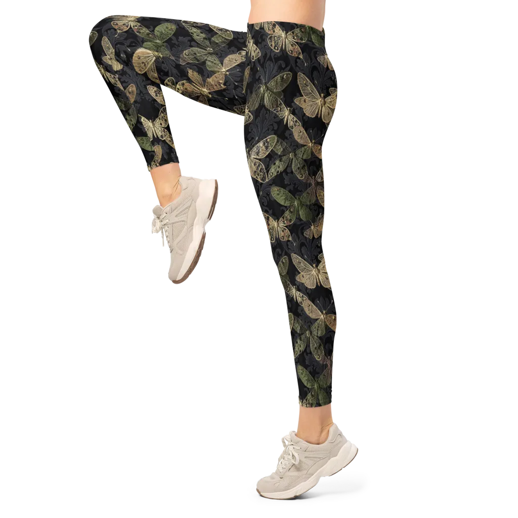 Midnight Mothery on Leggings — Left