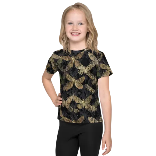 Midnight Mothery on a Kids Crew Neck T-Shirt