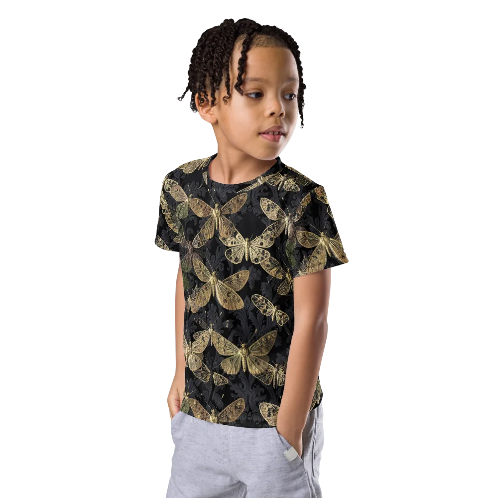 Midnight Mothery on Kids Crew Neck T-Shirt — Left Front