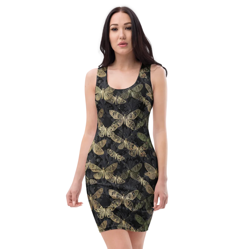 Midnight Mothery on Bodycon Dress — Front