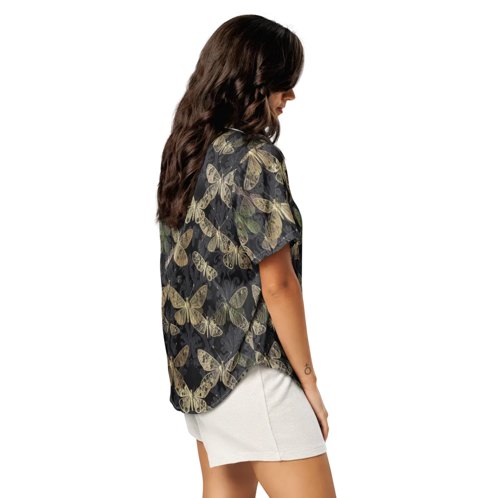 Midnight Mothery on Women's Short Sleeve Pajama Top — Right Back
