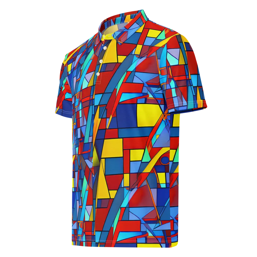 Neoplastique on Men's Slim Fit Polo Shirt — Left Front
