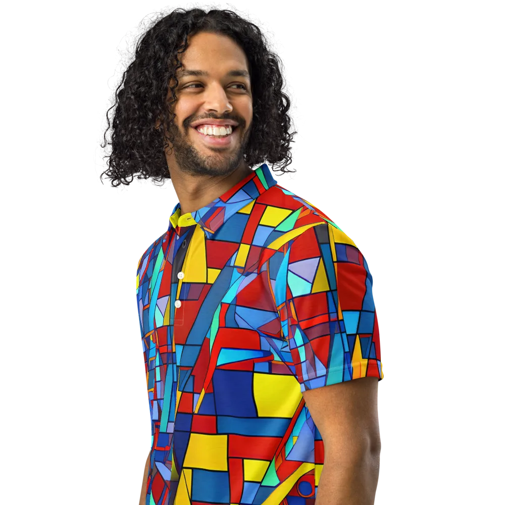 Neoplastique on Men's Slim Fit Polo Shirt — Left Front