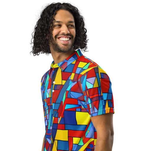 Neoplastique on a Men's Slim Fit Polo Shirt