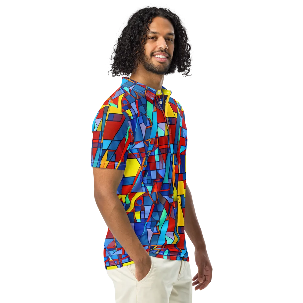 Neoplastique on Men's Slim Fit Polo Shirt — Right Front