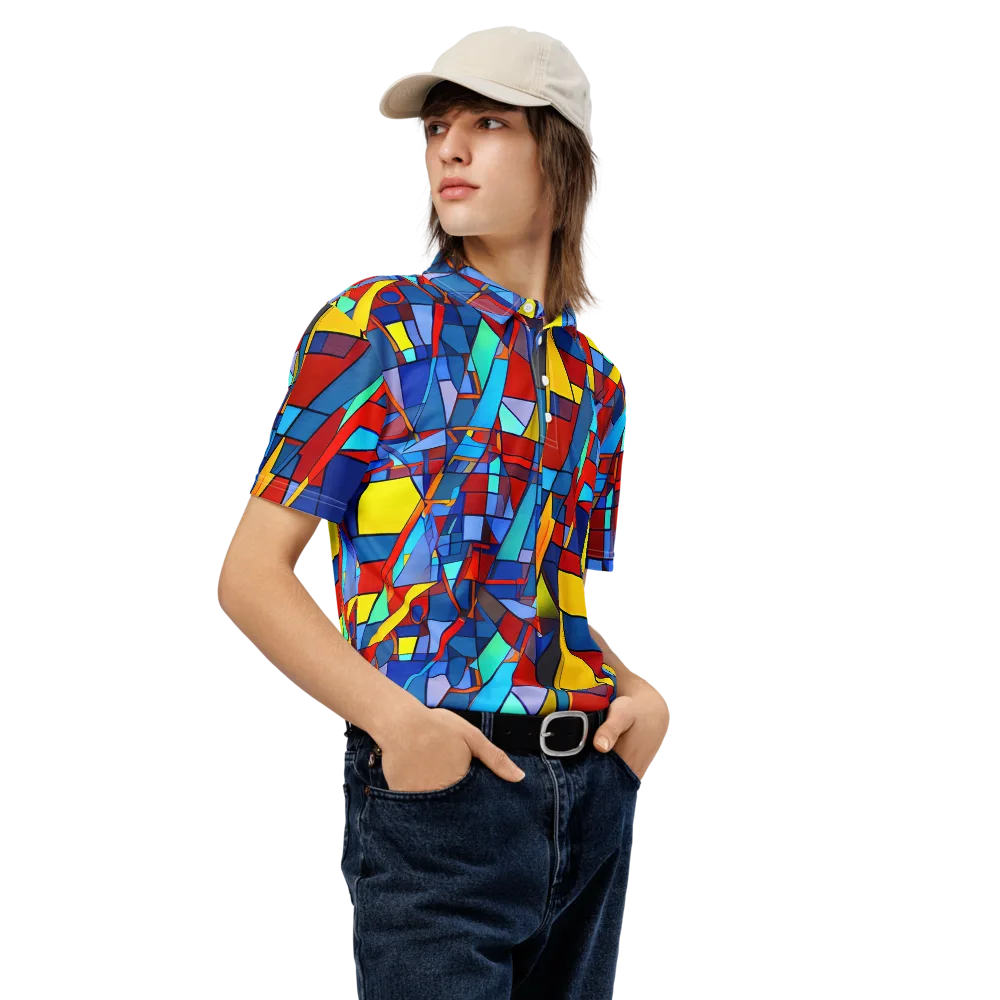 Neoplastique on Men's Slim Fit Polo Shirt — Right Front