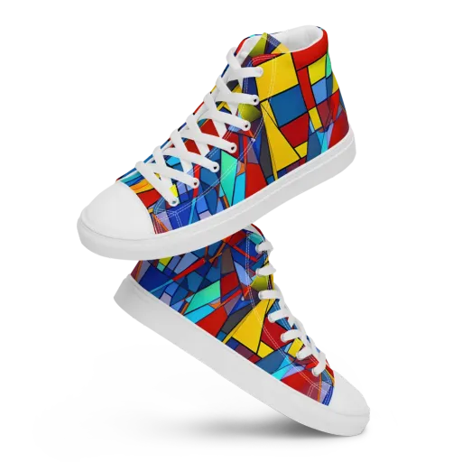 Neoplastique on a Men's High Top Canvas Shoes