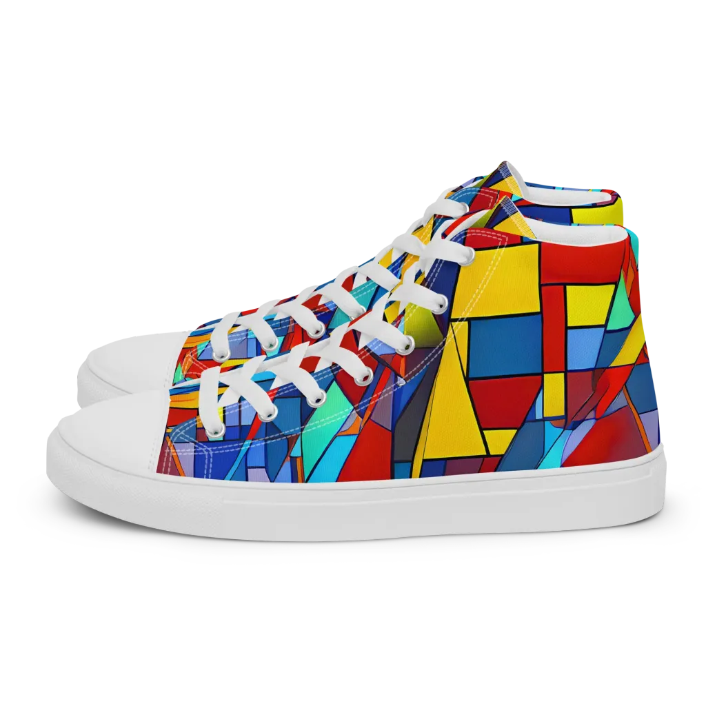 Neoplastique on Women's High Top Canvas Shoes — Left