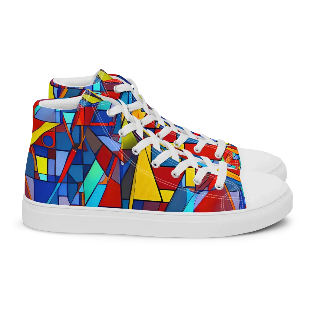 Neoplastique on Women's High Top Canvas Shoes — Right