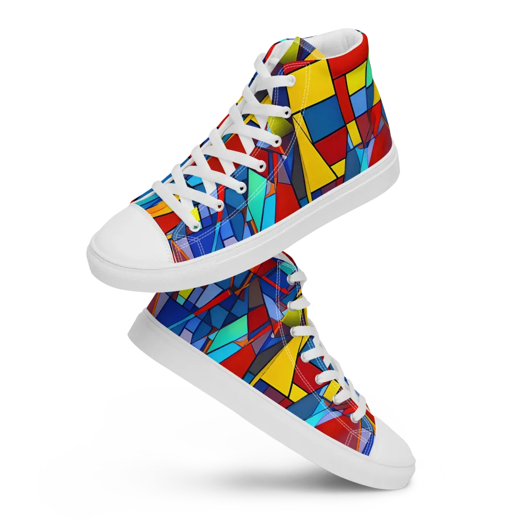 Neoplastique on Women's High Top Canvas Shoes — Front