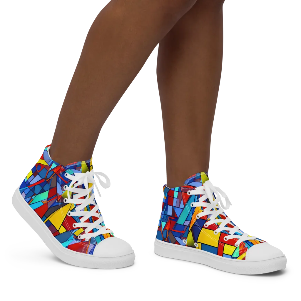 Neoplastique on Women's High Top Canvas Shoes — Right