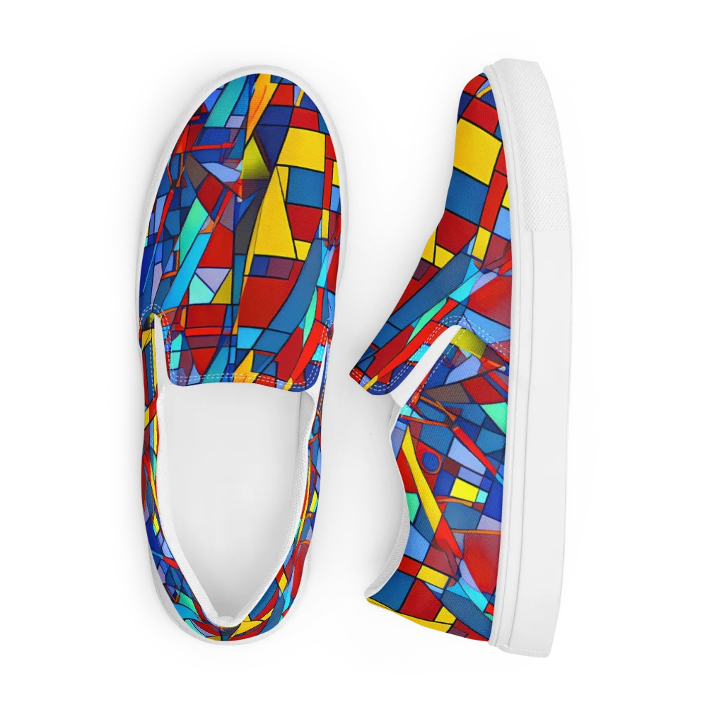 Neoplastique on Men's Slip-On Canvas Shoes — Front
