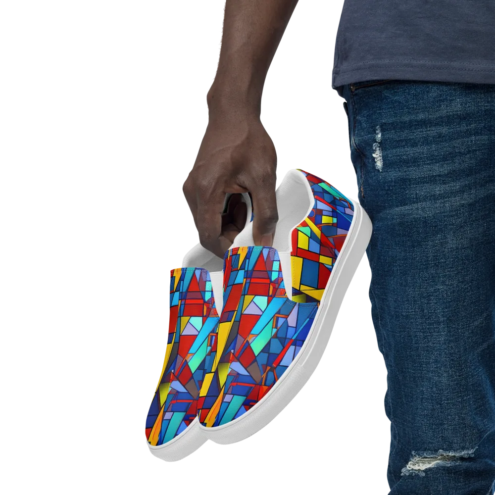 Neoplastique on Men's Slip-On Canvas Shoes — Left Front