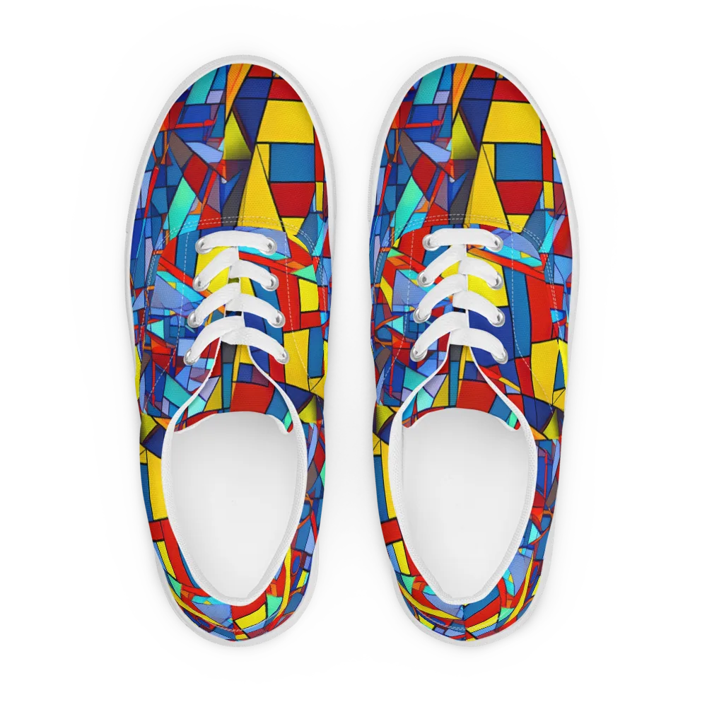 Neoplastique on Men's Lace-Up Canvas Shoes — Front