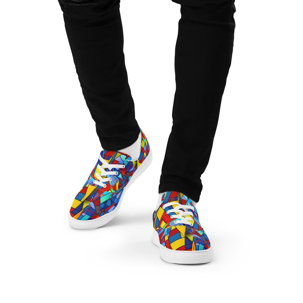 Neoplastique on Men's Lace-Up Canvas Shoes — Front