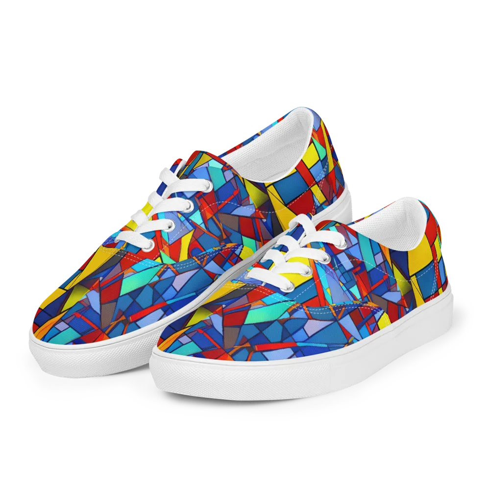 Neoplastique on Men's Lace-Up Canvas Shoes — Left Front