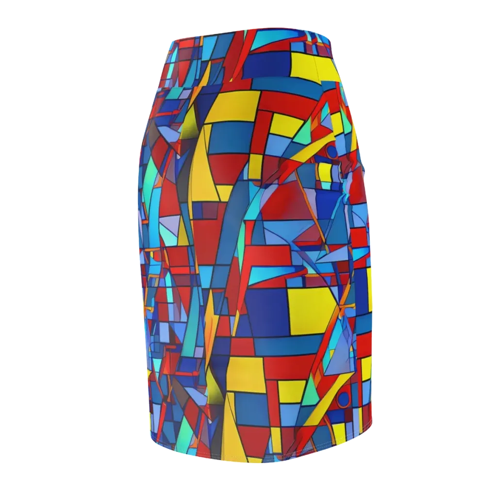 Neoplastique on Pencil Skirt — Back Side