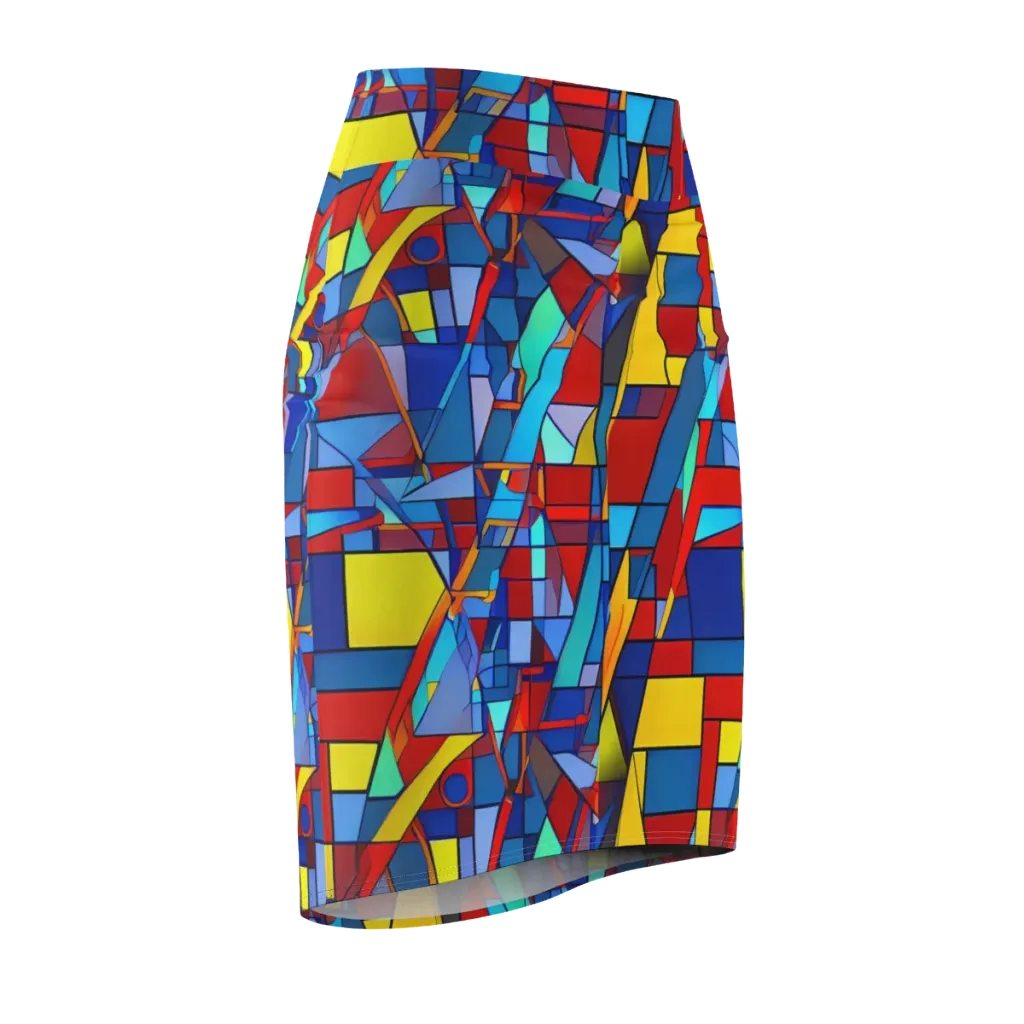 Neoplastique on Pencil Skirt — Front Side
