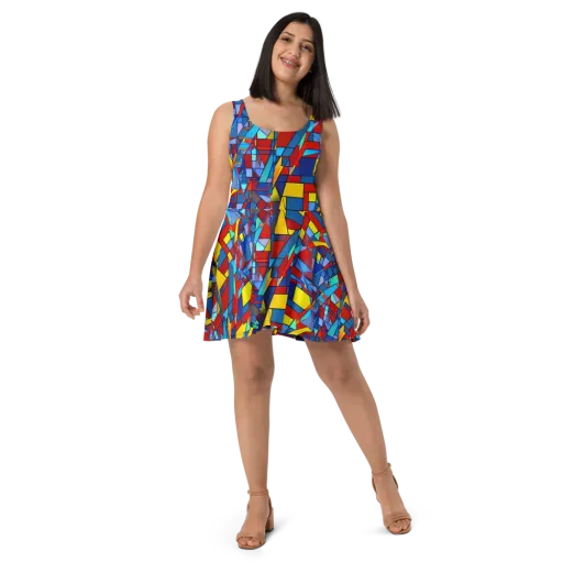 Neoplastique on a Skater Dress
