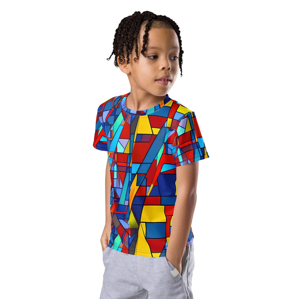 Neoplastique on Kids Crew Neck T-Shirt — Left Front