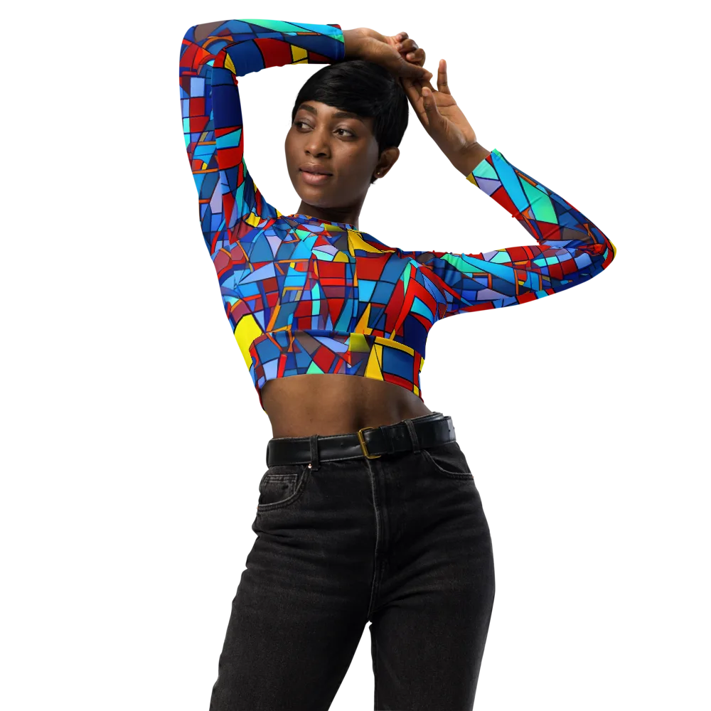 Neoplastique on Long Sleeve Crop Top — Front