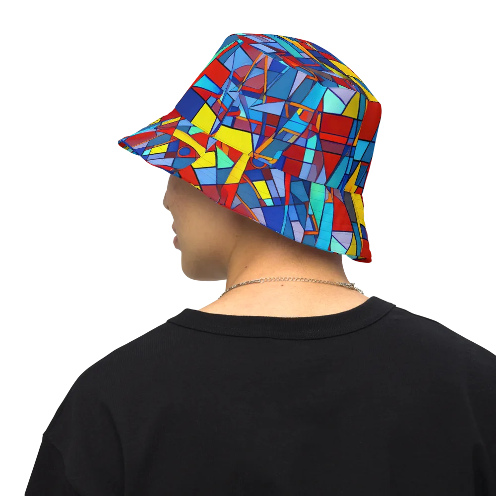 Neoplastique on Reversible Bucket Hat — Back Inside