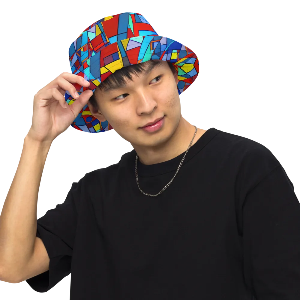 Neoplastique on Reversible Bucket Hat — Front Inside