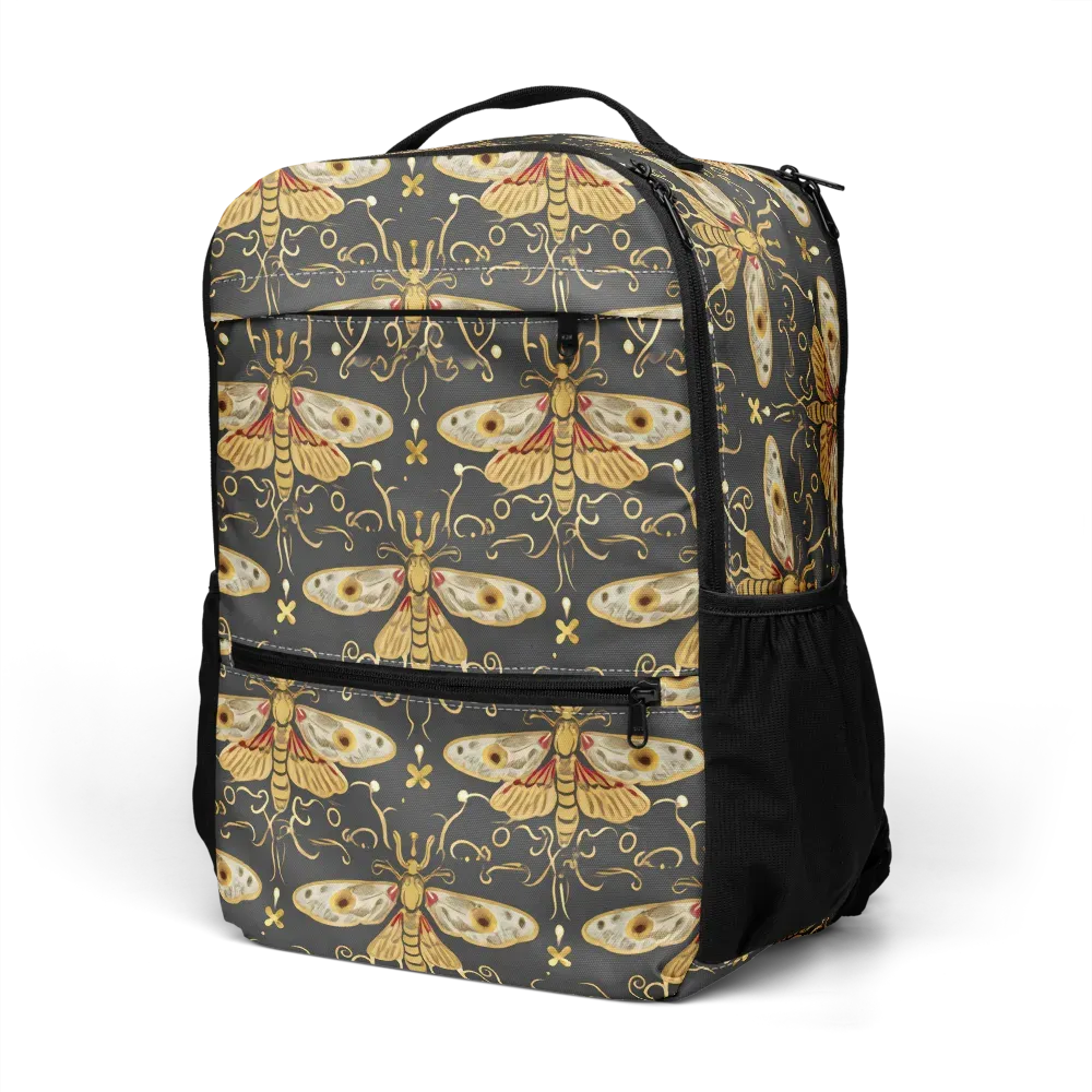 Nocturne Moth on Utility Backpack — Left Front
