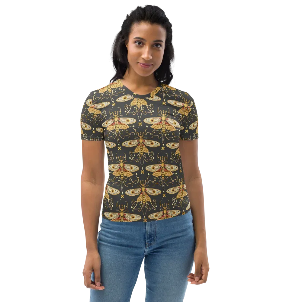 Nocturne Moth on Women's Crew Neck T-Shirt — Front