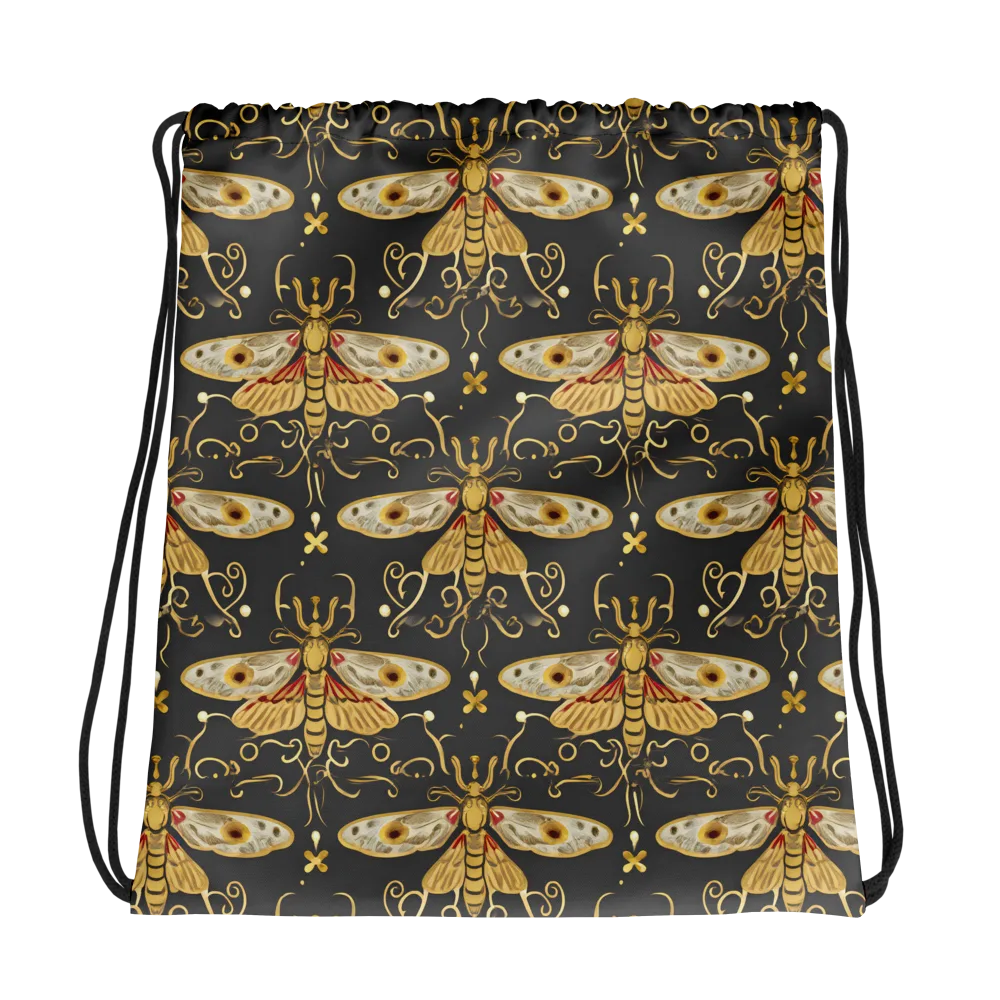 Nocturne Moth on Drawstring Bag — Photo