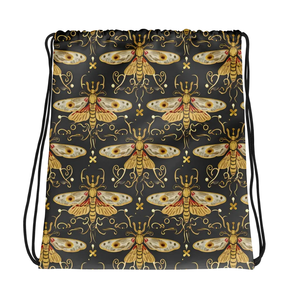 Nocturne Moth on Drawstring Bag — Photo