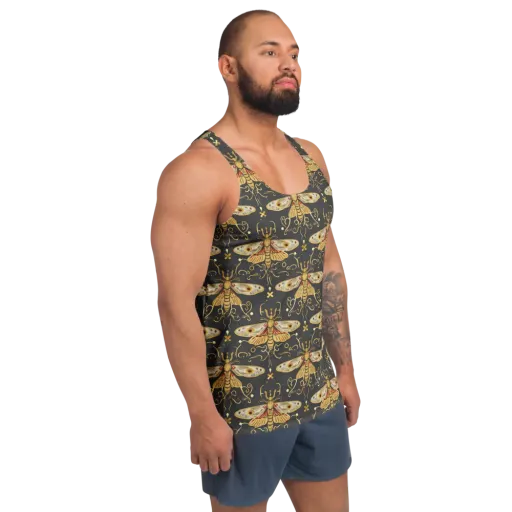 Nocturne Moth on a Men's Tank Top