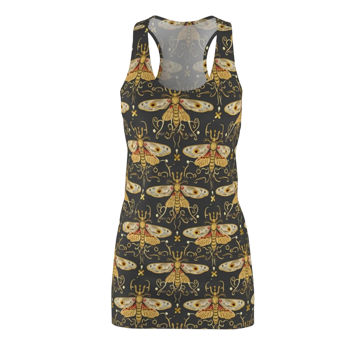 Nocturne Moth on Racerback Dress — Front