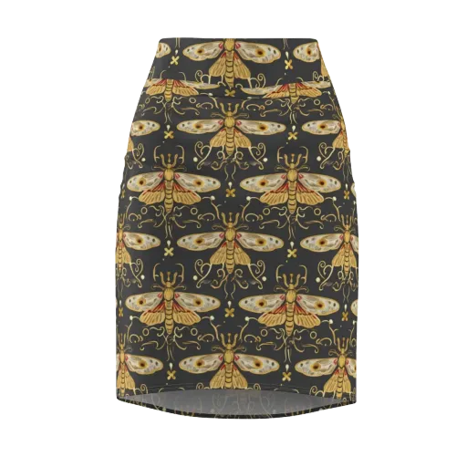Nocturne Moth on a Pencil Skirt