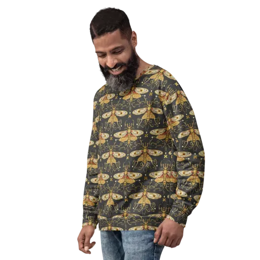 Nocturne Moth on a Sweatshirt
