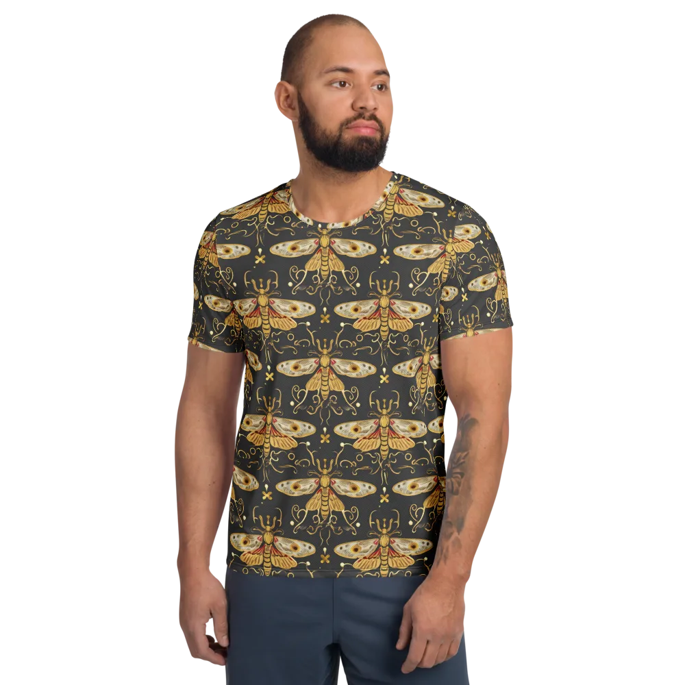 Nocturne Moth on Men's Athletic T-Shirt — Front