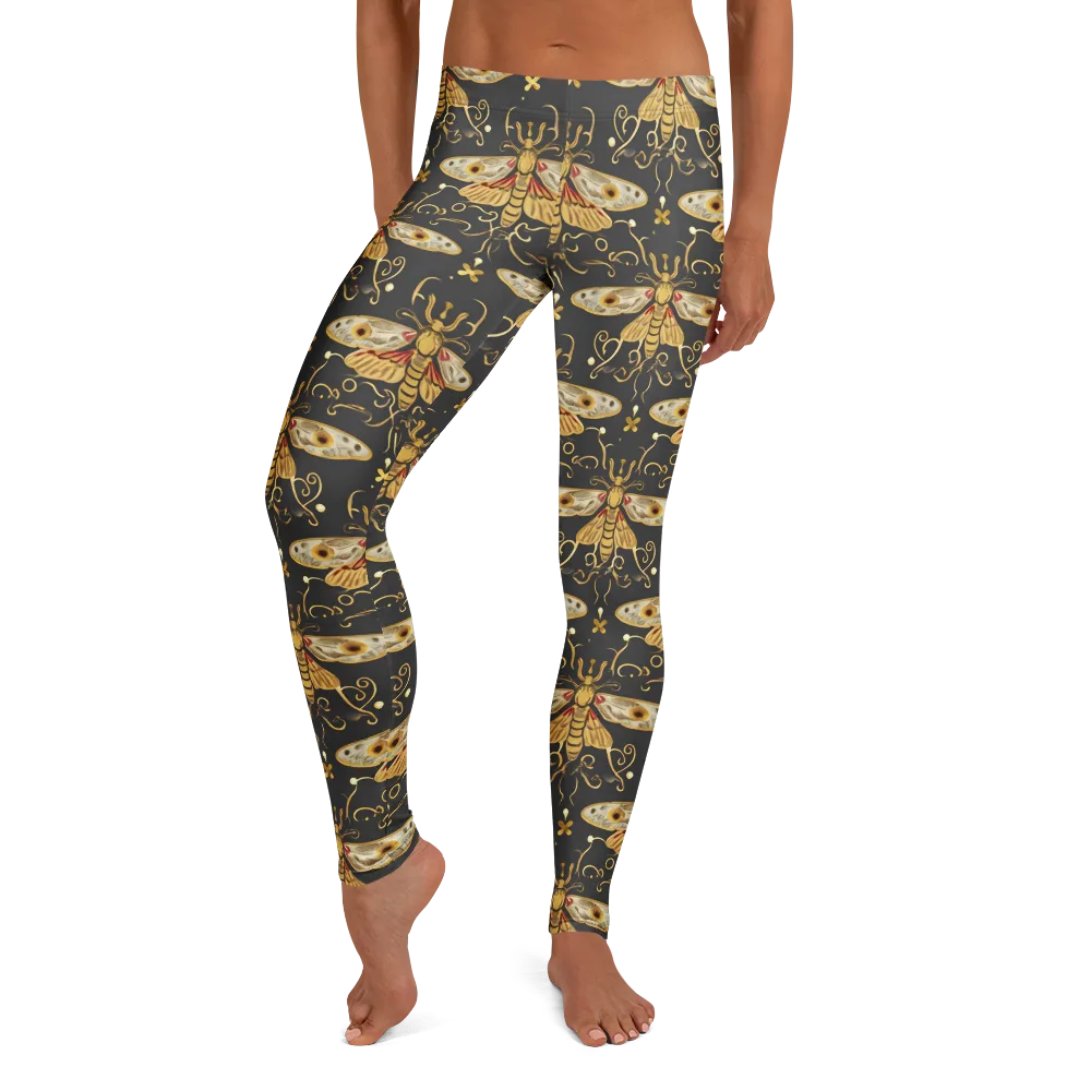 Nocturne Moth on Leggings — Front