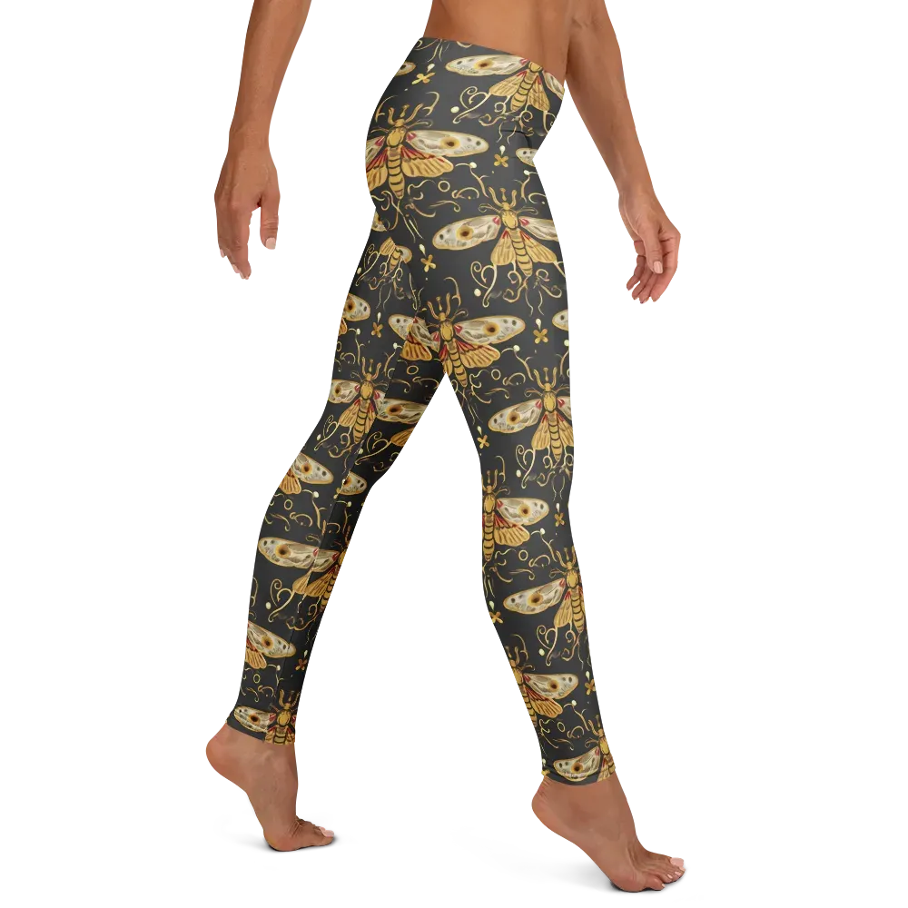 Nocturne Moth on Leggings — Right